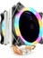 T6 6 Bakır Borulu Çift Fan Rainbow Ledli Güçlü Cpu Fanı 2