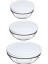 Chef's 3 Lü Cam Saklama Kabı Beyaz Kapaklı 97314 1