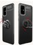 Samsung Galaxy M31S Kılıf Ultra Korumalı Yüzüklü Manyetik Ravel Silikon + Cam Ekran Koruyucu Siyah Mavi 4