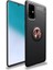 Samsung Galaxy M31S Kılıf Ultra Korumalı Yüzüklü Manyetik Ravel Silikon + Cam Ekran Koruyucu Rose 1