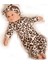 Leopar Desenli Kız Bebek Tulum 1