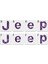 Jeep Compass Mp 2017 - 2020 Ön ve Arka Jeep Amblem Sticker Set Mavi Mor Bukelemun 1