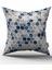 Geometrik Mavi Gri Yastık Kırlent Kılıfı 1