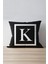 Harfli Kırlent Yastık Kılıfı - K Harfi - 43X43 cm 1