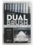 Dual Brush Pen Fırça Uçlu Kalem Seti 10 Renk Set Grayscale 1