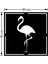 Geometrik Sola Dönük Flamingo Duvar Oda Ev Aksesuarı Ahşap Tablo 50 x 50 cm 3