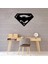 Süpermen ve Batman Yazısı Duvar Oda Ev Aksesuarı Ahşap Tablo 50 x 33 cm 2