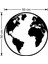 Dünya Küre Yuvarlak Duvar Tablosu Dekoratif Ev Aksesuarı Ahşap Tablo 50 x 50 cm 3