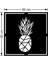 Geometrik Parçalardan Oluşmuş Ananas Duvar Ev Aksesuarı Ahşap Tablo 50 x 50 cm 3