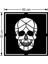 Geometrik Parçalardan Oluşmuş Kurukafa Duvar Aksesuarı Ahşap Tablo 50 x 50 cm 3