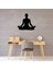 Yoga Yapan Kadın Figürü Duvar Oda Ev Aksesuarı Ahşap Tablo 50 x 45 cm 2