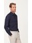 Desenli Lacivert Slim Fit Print Gömlek 2