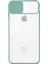 Apple iPhone 8 Kapak Lensi Açılır Kapanır Kamera Korumalı Silikon Kılıf - Su Yeşili 1