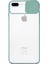 Apple iPhone 8 Kapak Lensi Açılır Kapanır Kamera Korumalı Silikon Kılıf - Su Yeşili 2