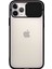 Apple iPhone 12 Pro Max Kapak Lensi Açılır Kapanır Kamera Korumalı Silikon Kılıf - Siyah 2