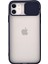 Apple iPhone 12 Kapak Lensi Açılır Kapanır Kamera Korumalı Silikon Kılıf - Lacivert 2