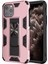 Apple iPhone 11 Pro Max Kapak Standlı Mıknatıslı Tank Kılıf - Rose Gold 1