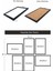 Çerçeveli 6 Parça Dekoratif Çizgisel Çiçek Benekli Tablo Seti 30X20CM x 6lı 2