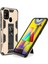 Samsung Galaxy M31 Kapak Standlı Mıknatıslı Tank Kılıf - Gold 1