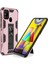 Samsung Galaxy M31 Kapak Standlı Mıknatıslı Tank Kılıf - Rose Gold 1
