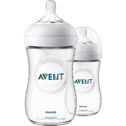 Philips Avent Natural PP Biberon 260 ml, 1 ay+, 2'li, SCF033/27
