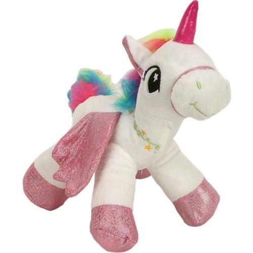 Mamitoys Kanatlı Beyaz Unicorn Peluş 20 cm Unicorn Oyuncak