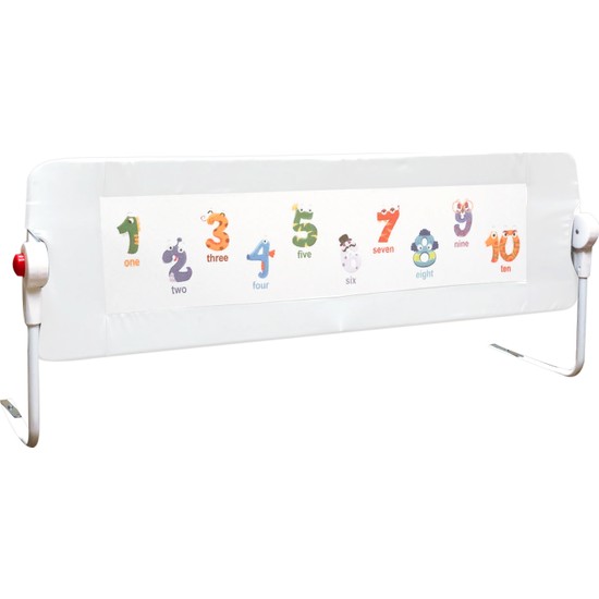 BabyBee Yatak Koruma Bariyeri Sayı Desenli Beyaz 120 cm Fiyatı