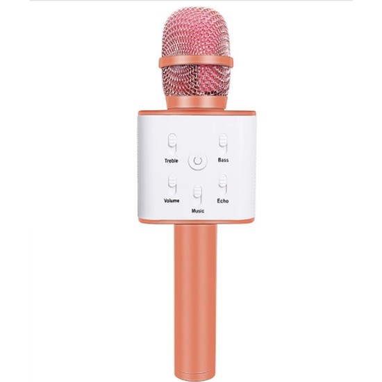 Torima Q7 Karaoke Mikrofon Bluetooth USB Destekli Gold Rose
