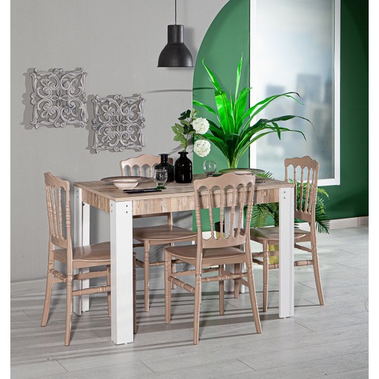 ModaLife Grande Masa 4 Adet Miray Sandalye Cappucino Fiyatı