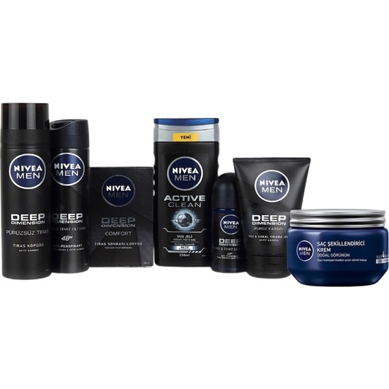 Nivea Deep Dimension Erkek Cilt Bakım Seti + Saç Fiyatı
