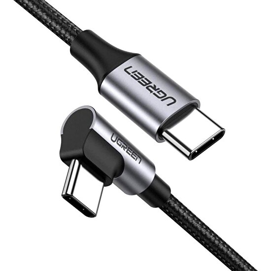 Ugreen USB Type-C 3A 60W 90 Derece Şarj ve Data Kablosu