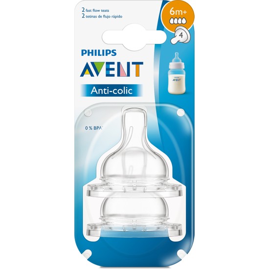 Philips Avent AntiKolik Biberon Emziği 6 ay+ 2�li SCF634/27 Fiyatı