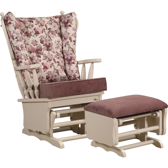 Meltem Smart Sallanır Emzirme Dinlenme Koltuğu Sallanan Sandalye Sallanan Koltuk + Markiz (krem-çiçekli (2016-2019))
