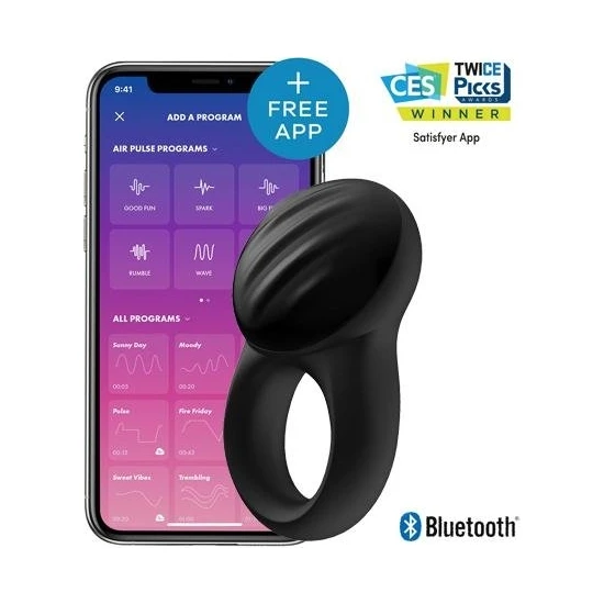 Satisfyer Signet Ring Telefon Kontrol Şarjlı Penis Halkası