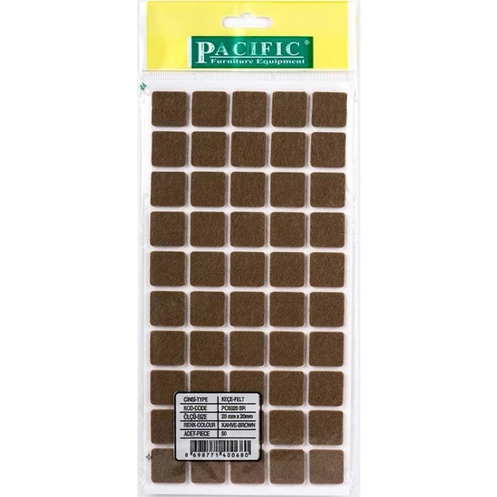 Pacıfıc KEÇE-20X20 Mm-Kanepe Sehpa Sandalye Için Zemin Koruyucu