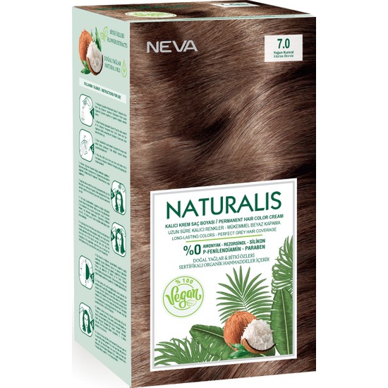 Naturalis Saç Boyası 7.0 Yoğun Kumral %100 Vegan