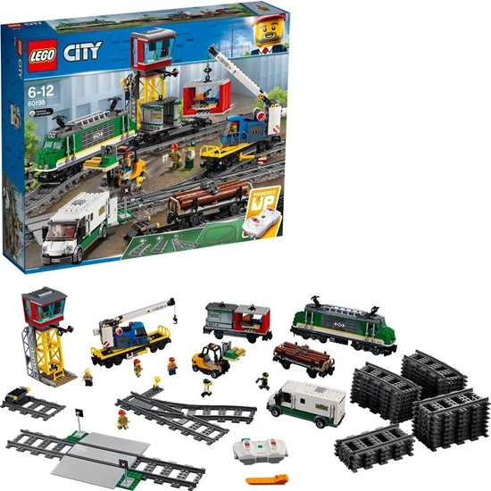 LEGO® City Kargo Treni 60198 - 6 Yaş ve Üzeri Tren Seven Çocuklar için City Setleriyle Uyumlu Tamamlayıcı Yaratıcı Oyuncak Yapım Seti (1226 Parça)