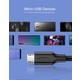 Ugreen Micro USB Data ve Şarj Kablosu Beyaz 50 cm