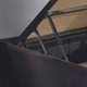 Niron Ela Baza -120X200 cm Tek Kişilik Sandıklı Siyah Kumaş Baza Silinebilir Soho Kumaş