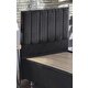 Niron Piano Lite Baza ve Başlık Seti 120x200 cm Tek Kişilik Siyah Metal Profil Baza ve Başlığı Silinebilir Soho Kumaş