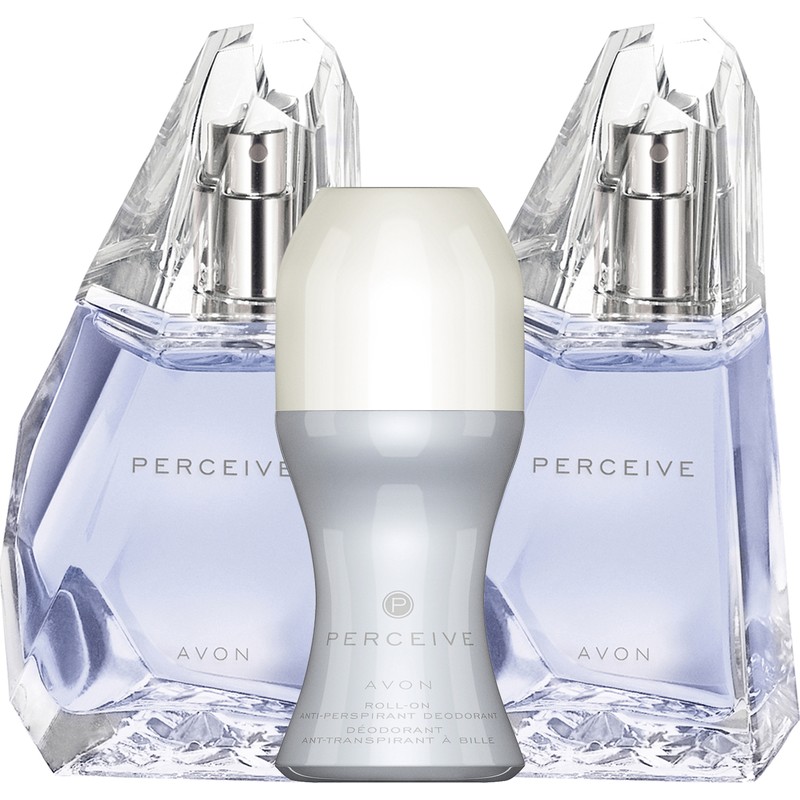 Avon Perceive Kadın Parfüm ve Roll-on Seti - Çiçeksi Aroma, 2x50 ml EDP + 50 ml Roll-on, Özel Hediye Serisi, Şık Tasarım