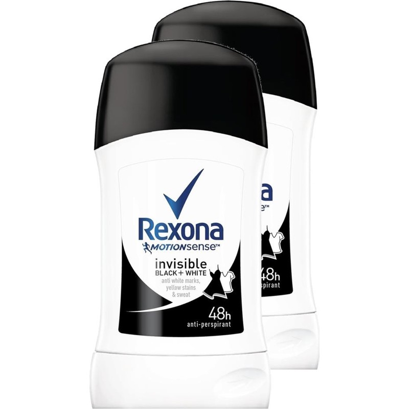 Rexona Men Invisible Black White Anti-Perspirant Kadın Roll On 40 ml 2'li Paket