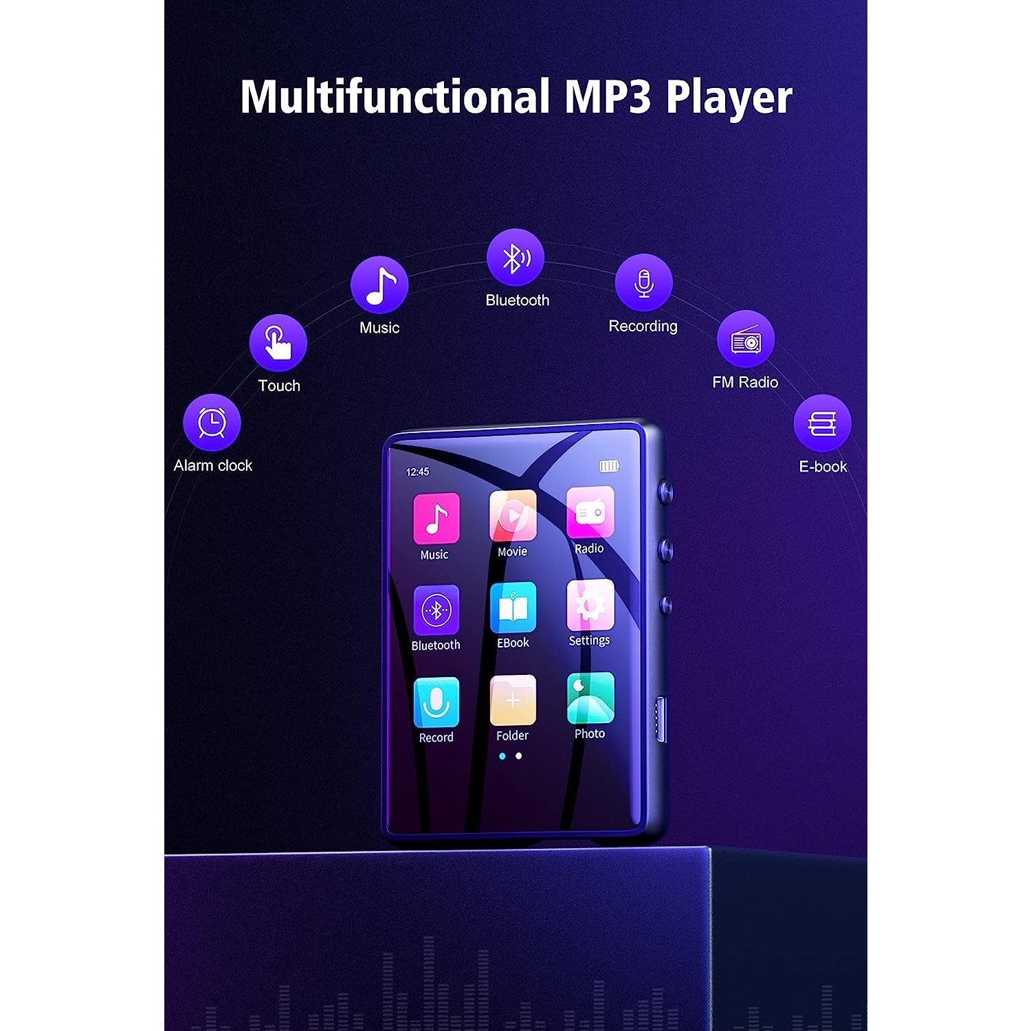 Mechen 32GB Mp3 Çalar, Bluetooth 5.0, 2,4 "dokunmatik Ekran Fiyatı