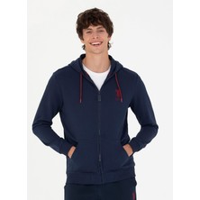 U.S. Polo Assn.  Kapüşon Yaka Lacivert Erkek Sweatshırt GARMANSK023