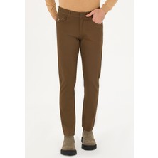 U.S. Polo Assn. Normal Bel Normal Paça Slim Fit Hardal Erkek Pantolon MICEL23K