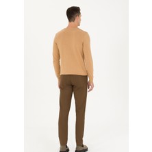 U.S. Polo Assn. Normal Bel Normal Paça Slim Fit Hardal Erkek Pantolon MICEL23K