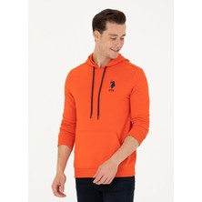 U.S. Polo Assn.  Kapüşon Yaka Turuncu Erkek Sweatshırt GURINSK023