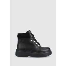 Kiddo Siyah Deri Erkek Çocuk Bot