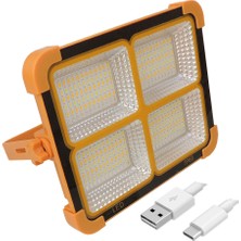 Sunlight Güneş Enerjili Ikaz Lambalı Portatif LED Projektör 100 Watt