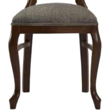 Bengi Ticaret Sandalye Zus028 Model Kayın Aslan Ayak Çizgi Desenli Örgü Kumaş Parlak Koyu Ceviz